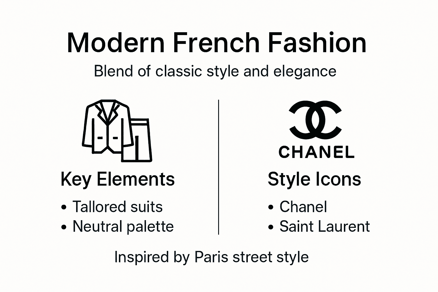 Infographic shows core of modern French fashion