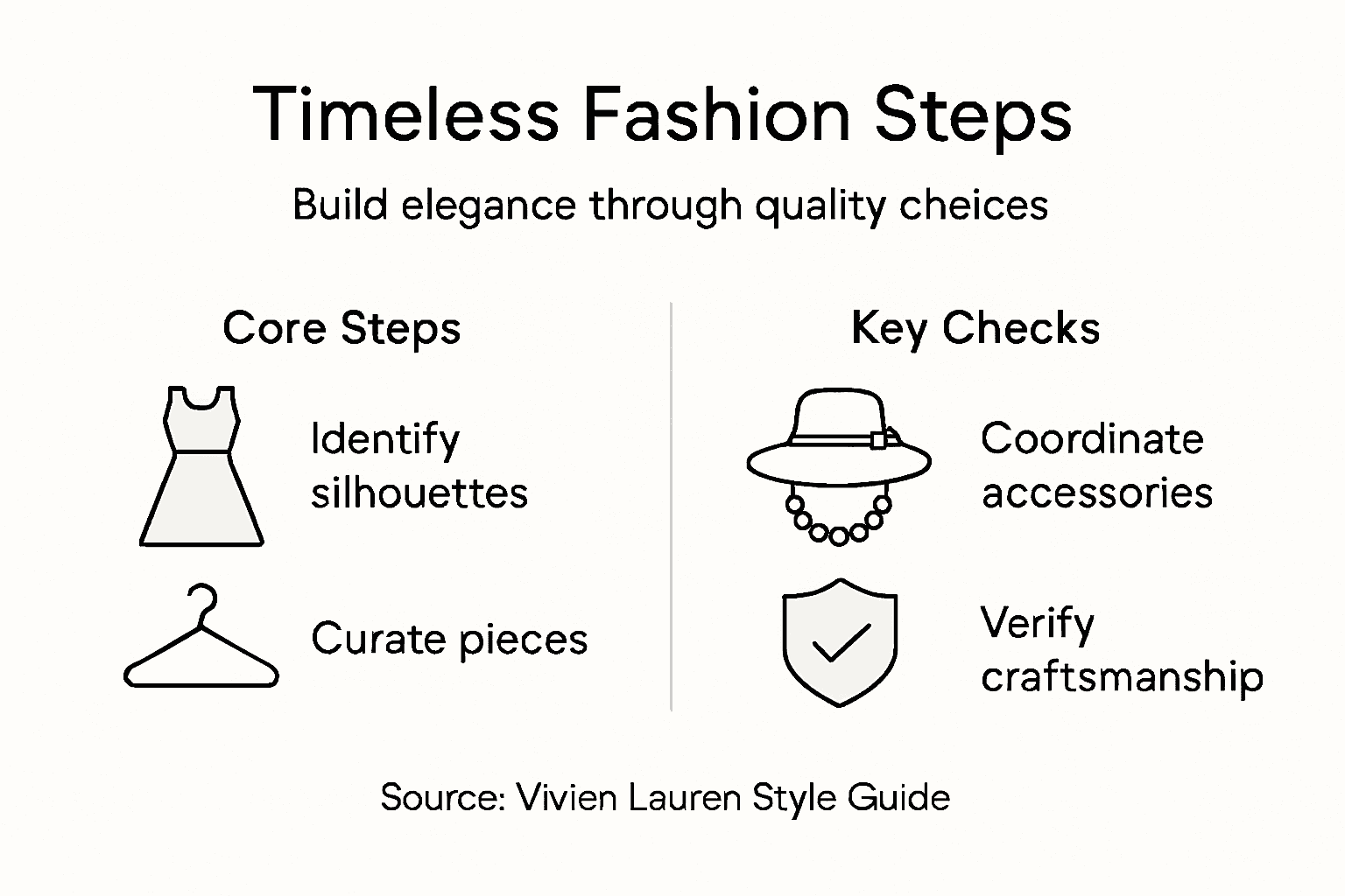 Infographic showing fashion selection steps