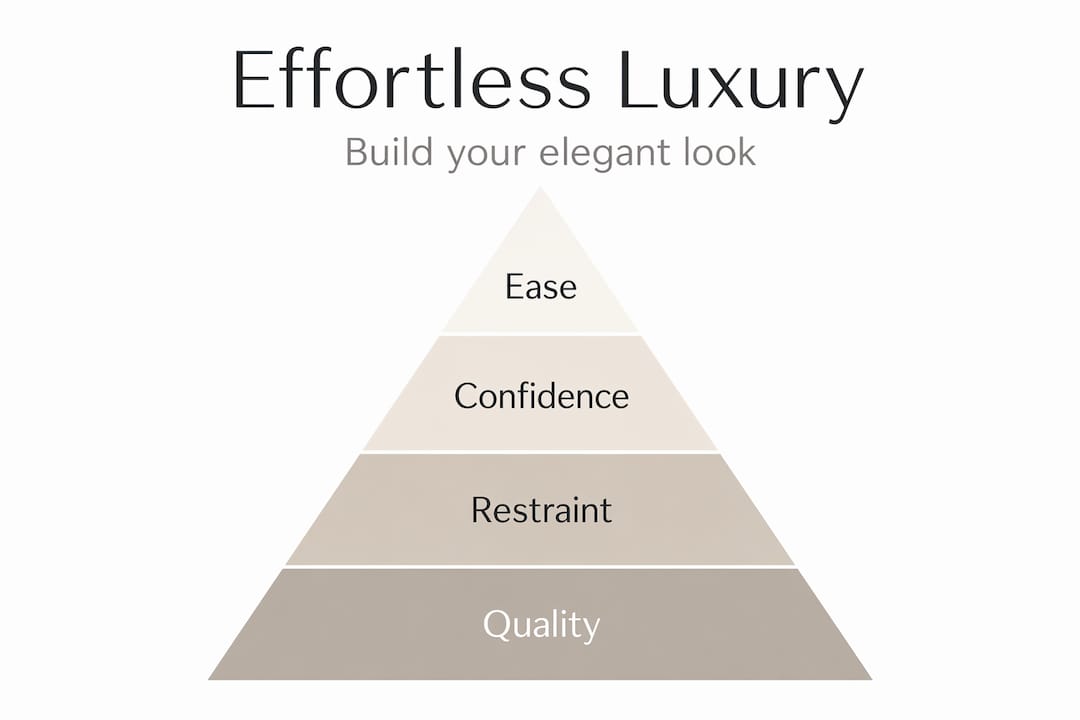 Hierarchy infographic for luxury elegance principles