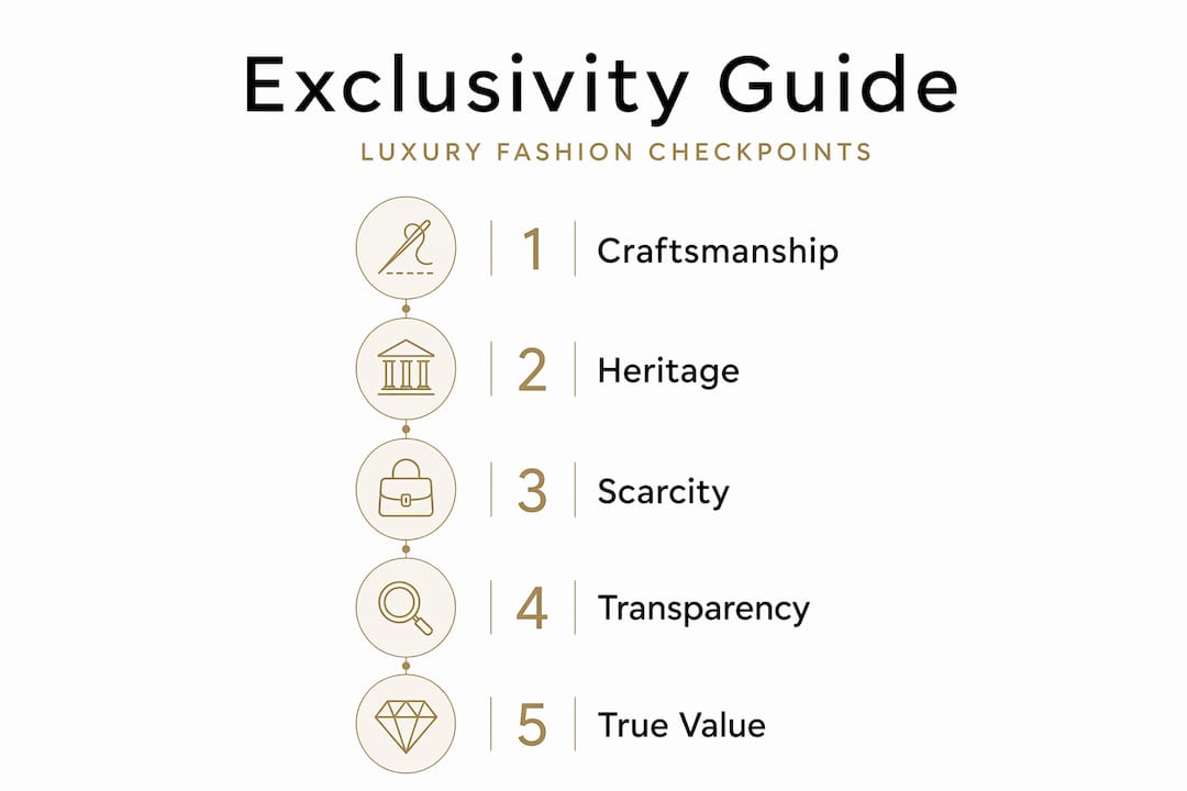 Infographic of luxury fashion exclusivity guide steps