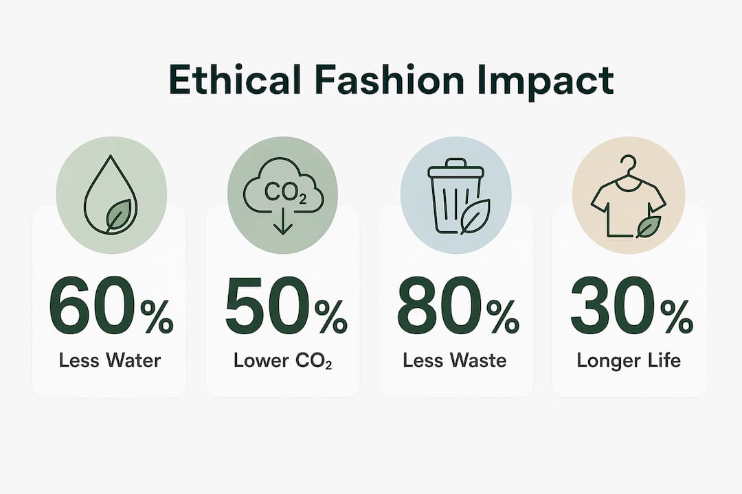 Infographic showing environmental benefits statistics