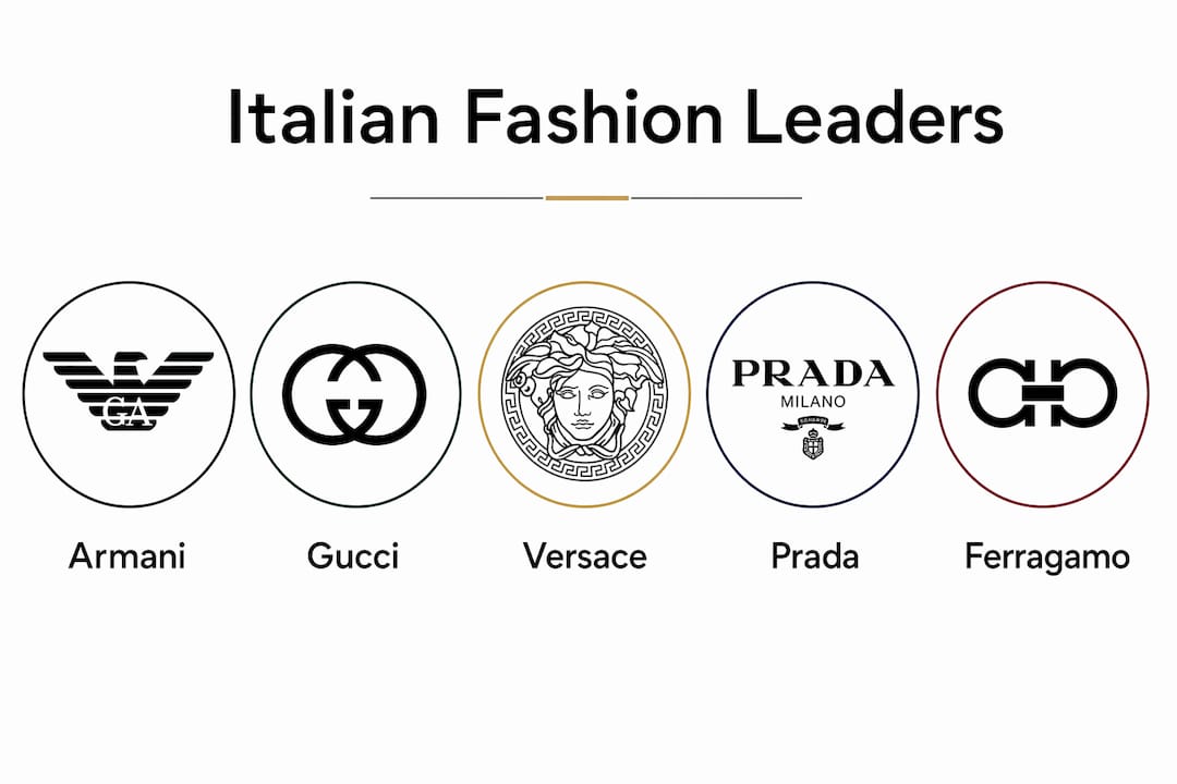 Infographic ranking key Italian fashion designers
