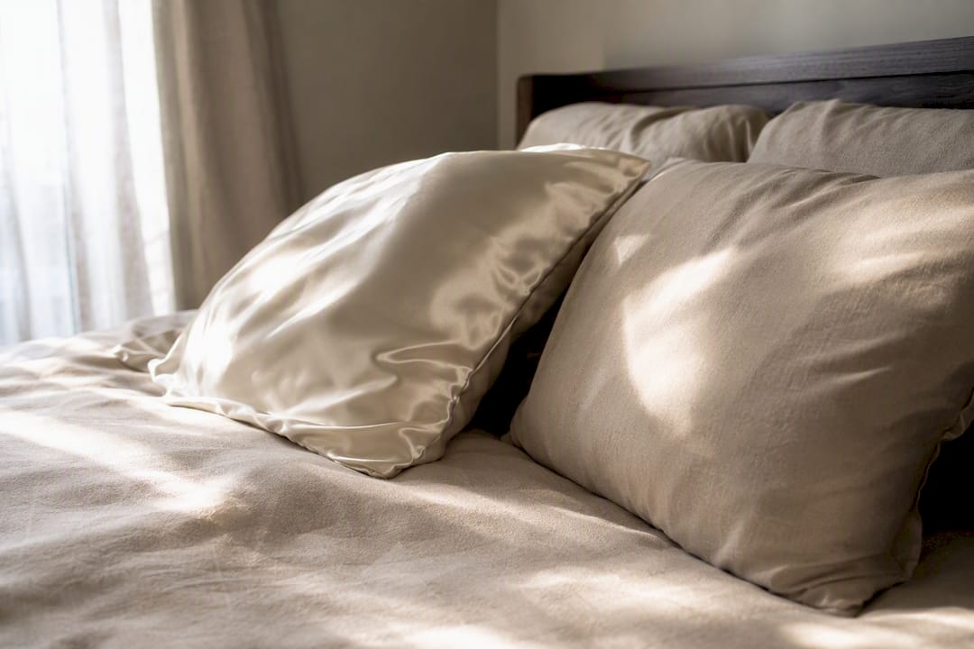 Silk and cotton sateen pillowcases comparison