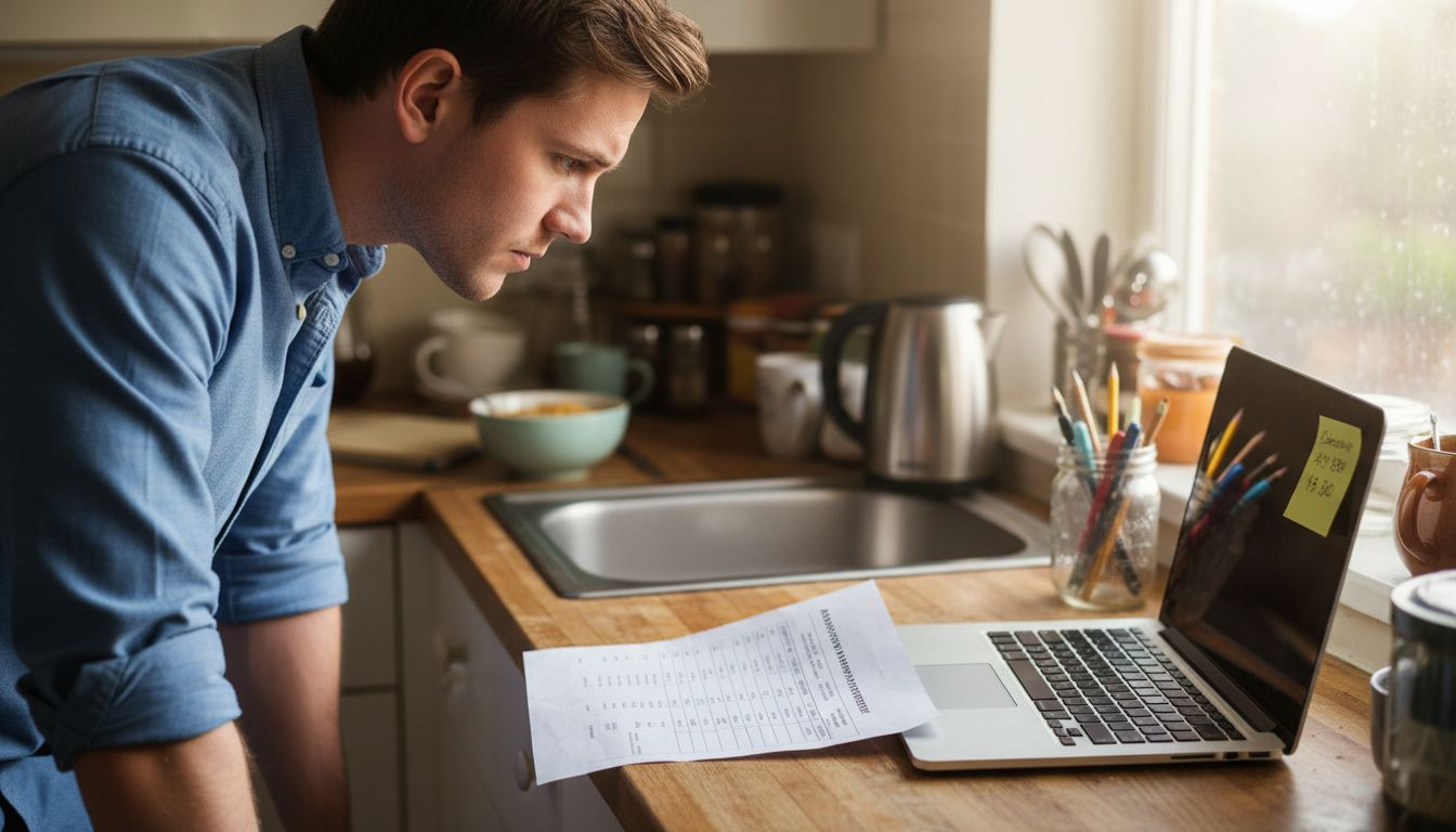 Buyer reviewing adjustable rate mortgage paper