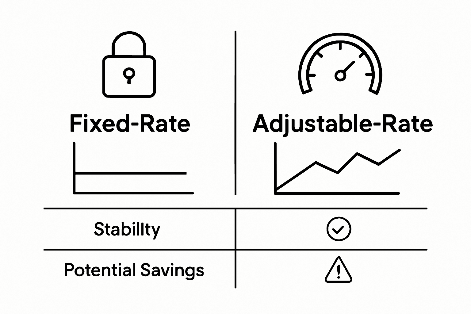 Fixed and adjustable rate mortgage comparison