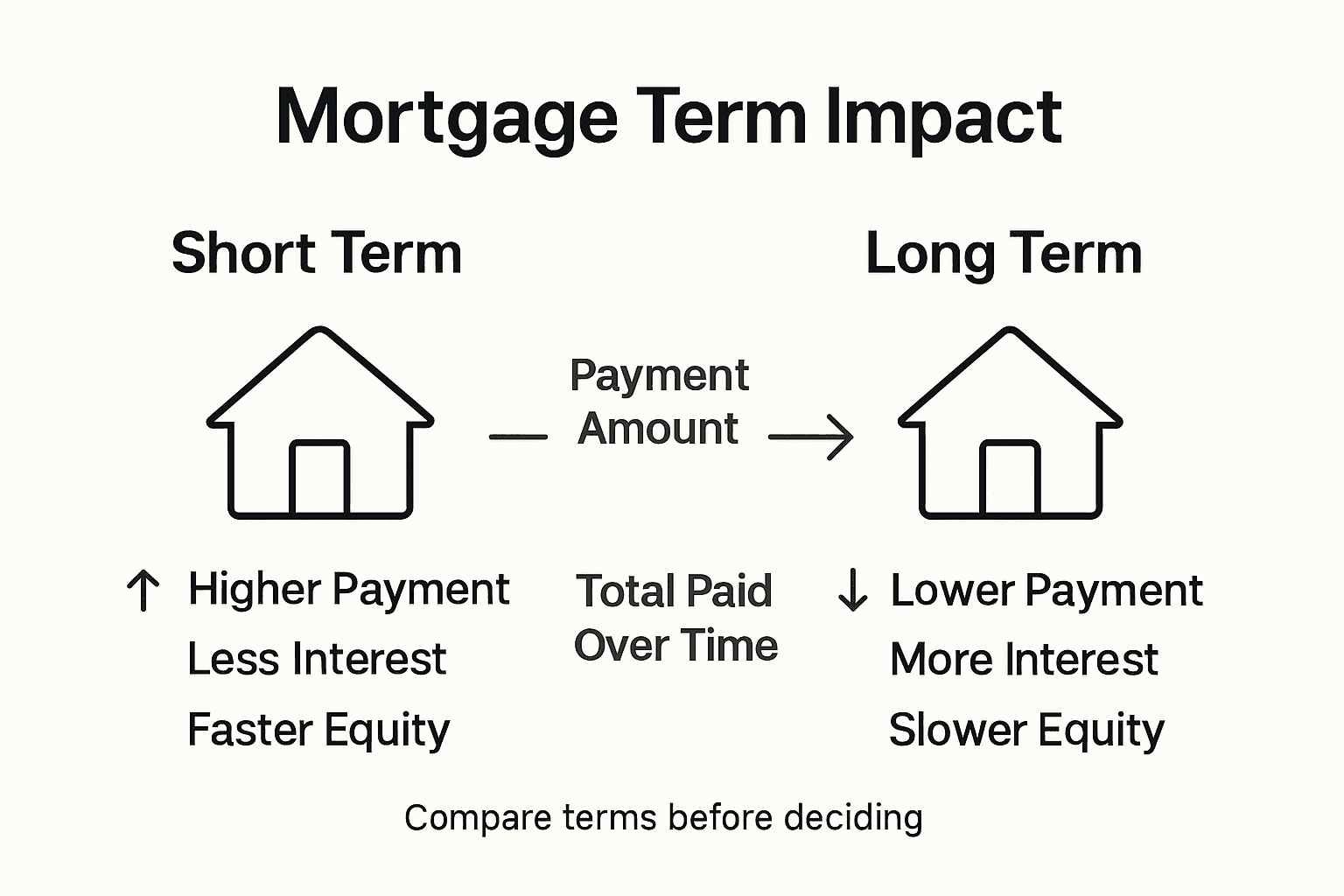 Infographic showing mortgage term impact overview