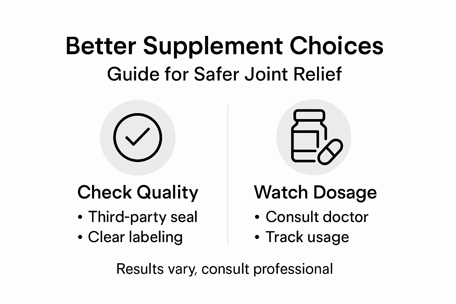 Infographic safer supplement choices for joint pain