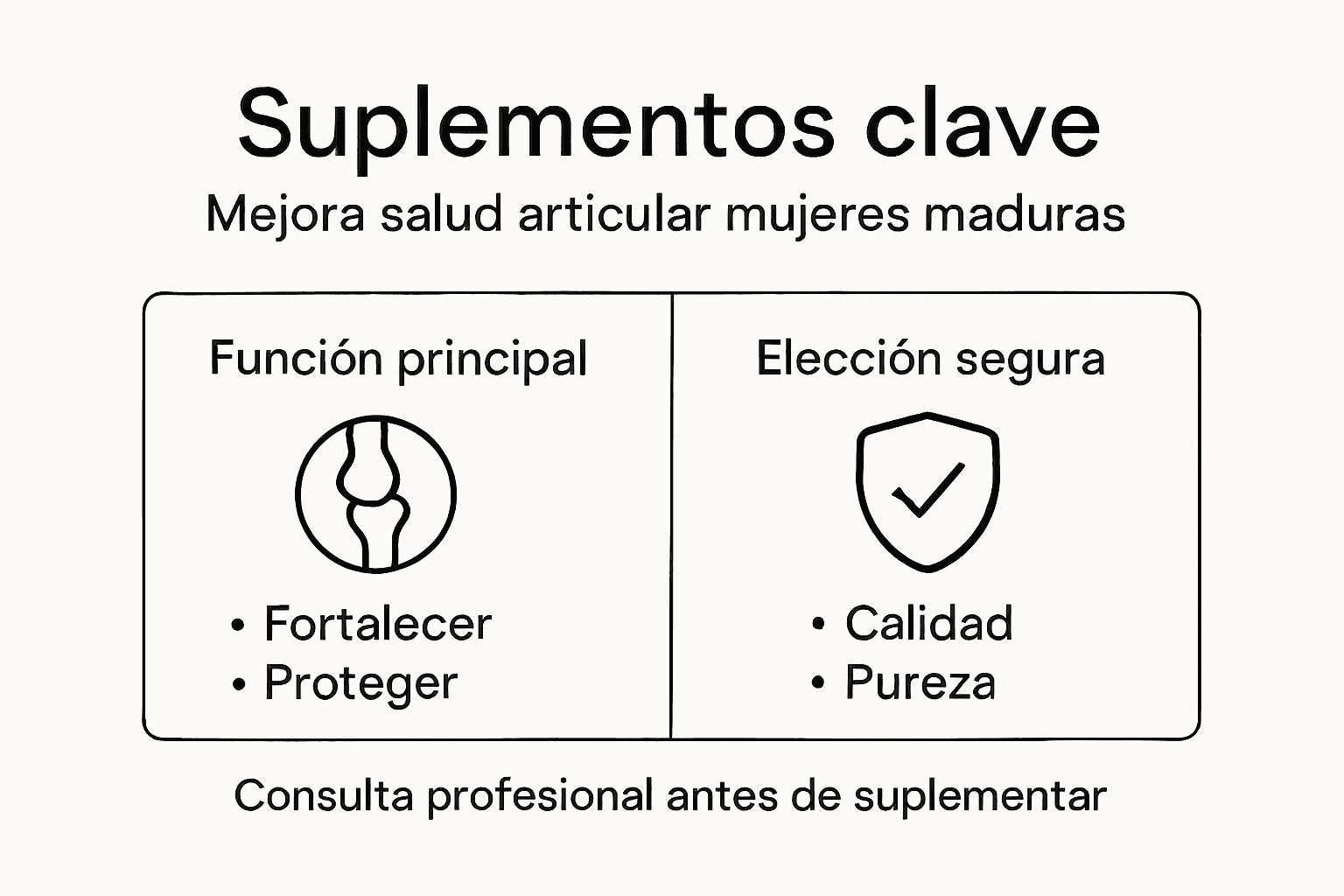 Guía visual de los suplementos más recomendados para cuidar tus articulaciones