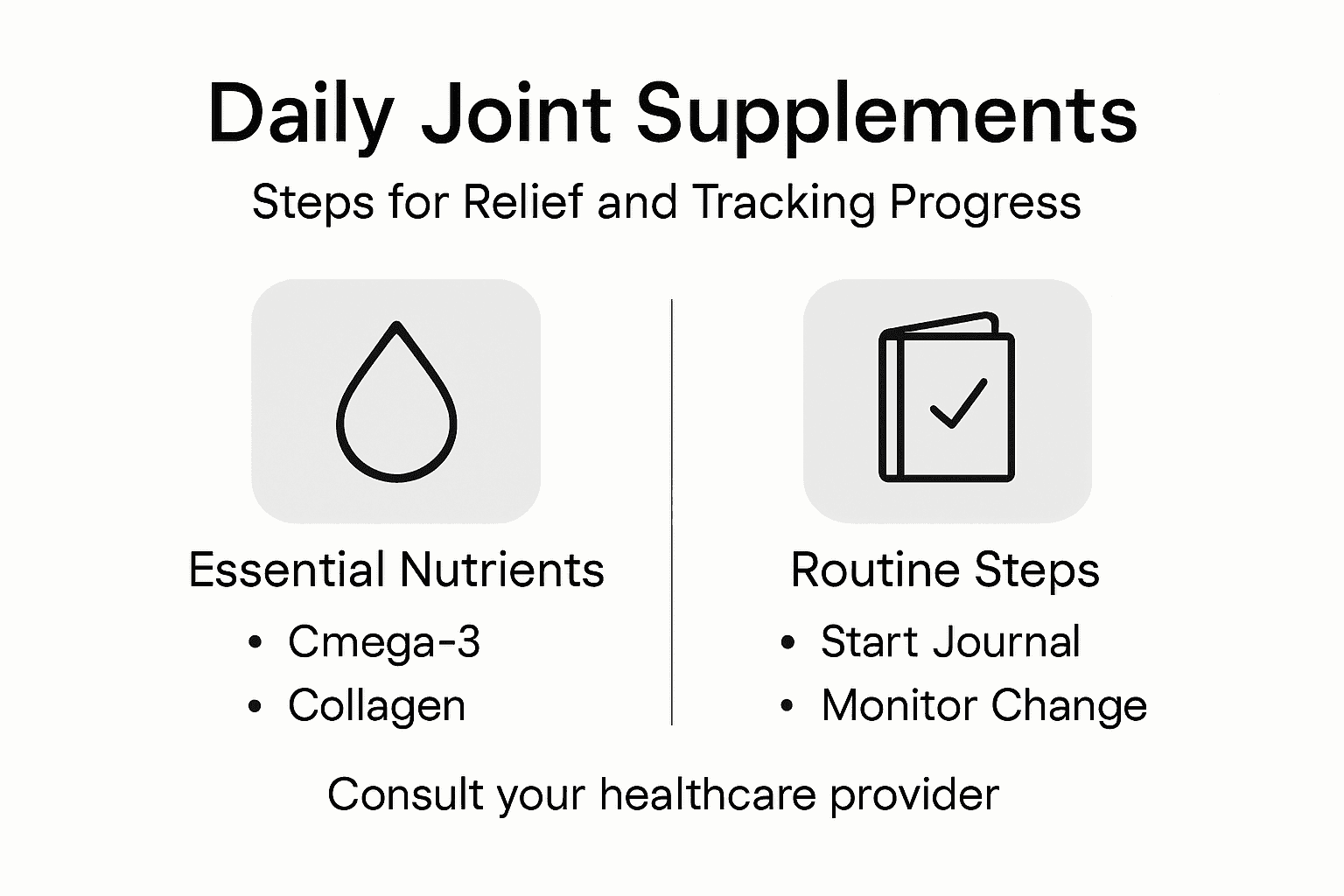 Infographic of daily joint supplement plan