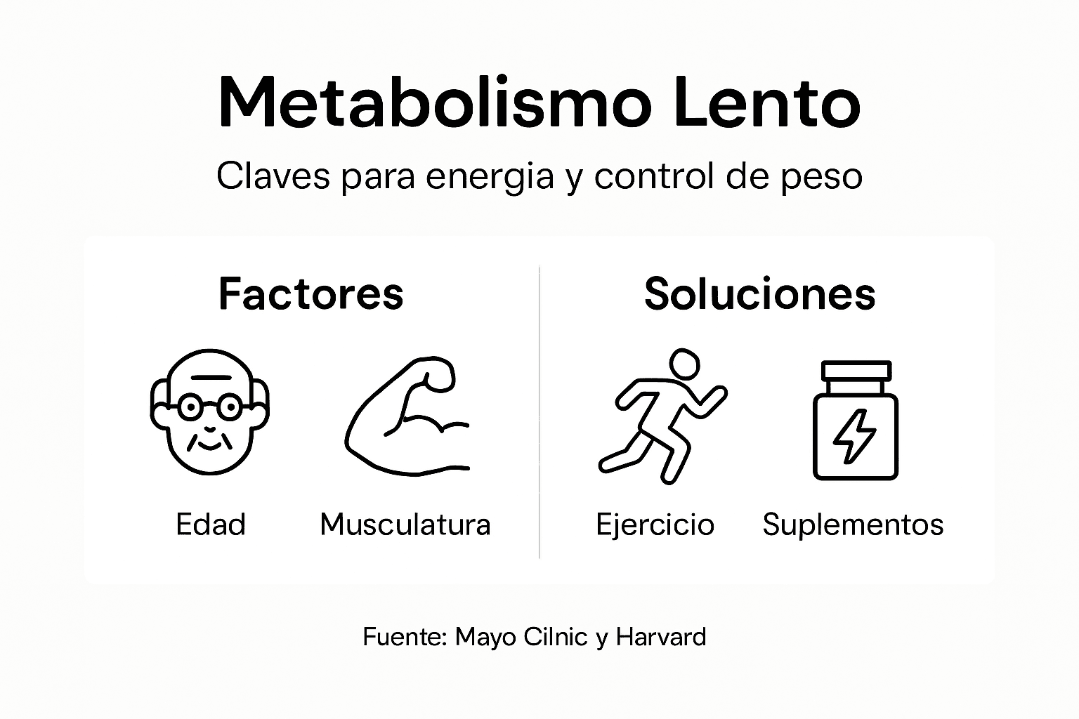 Infografía: claves para mejorar un metabolismo lento — causas y consejos prácticos