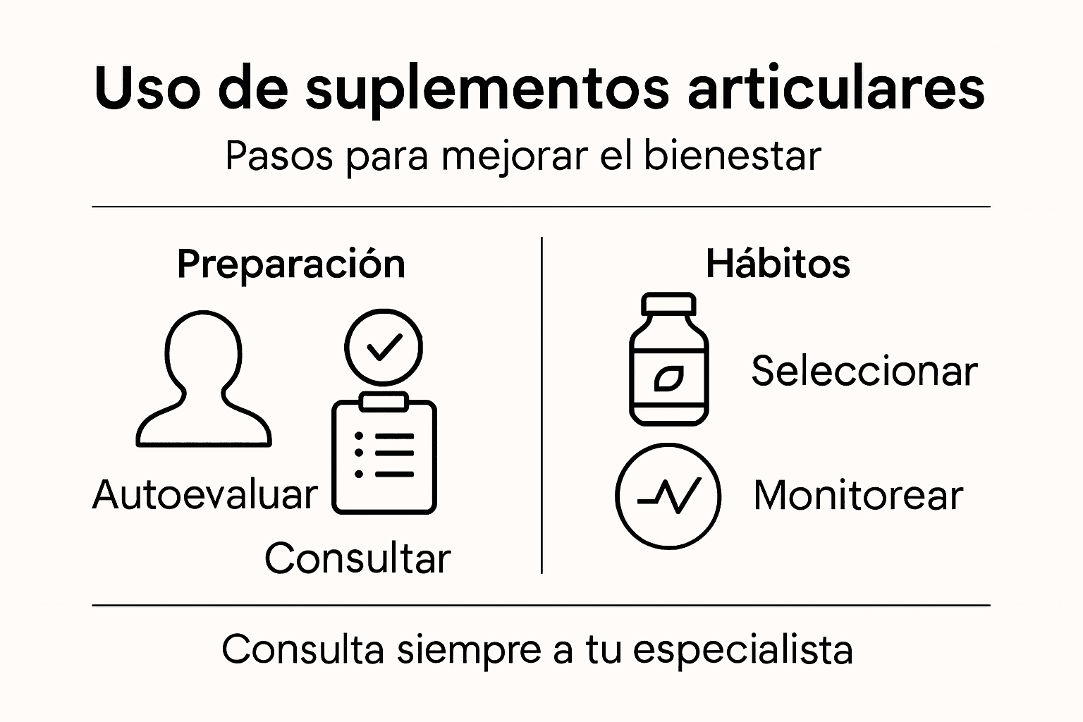 Guía visual: cómo incorporar suplementos para el cuidado de las articulaciones paso a paso