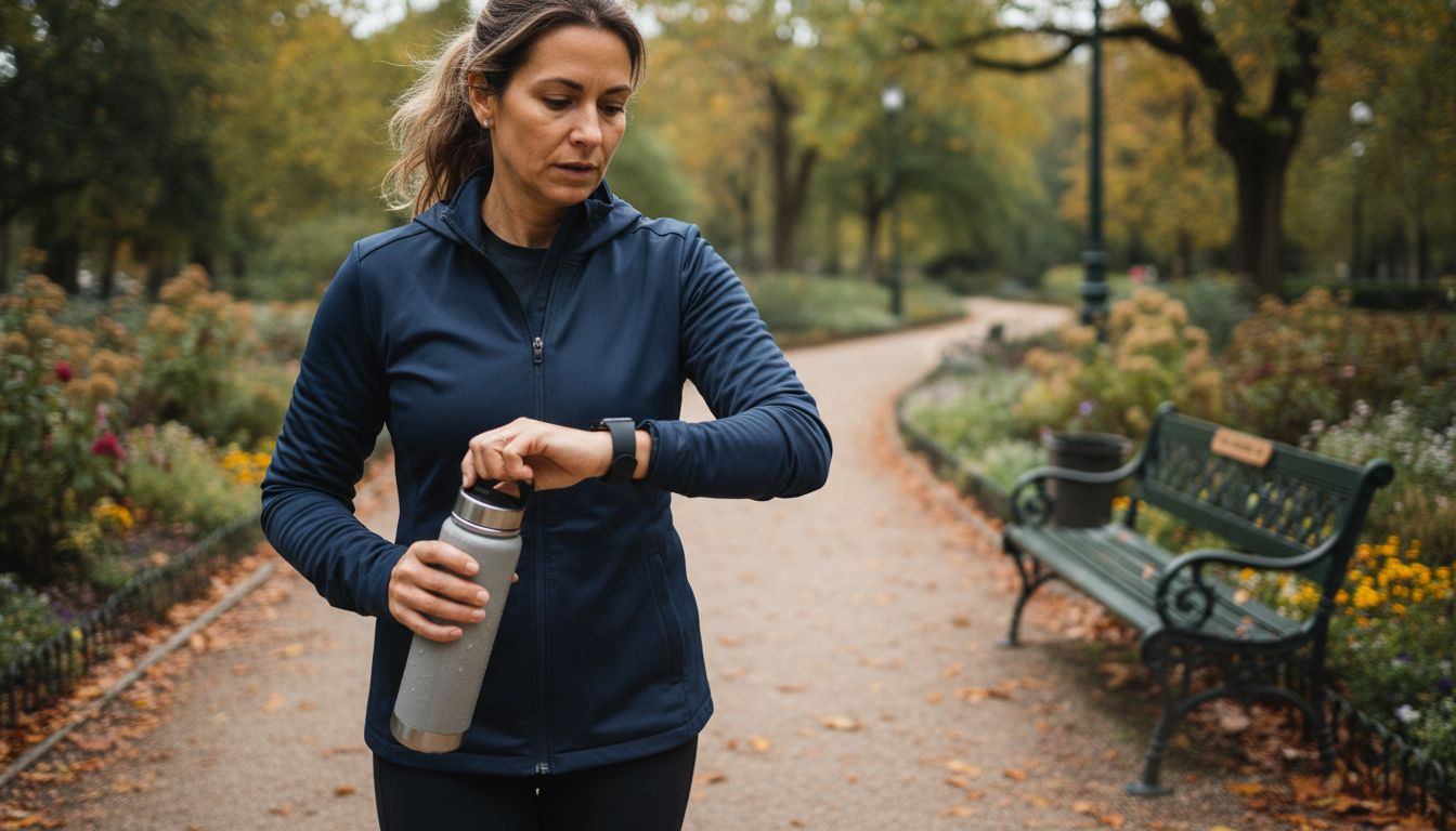 Mujer realizando ejercicio al aire libre como parte de su rutina saludable.