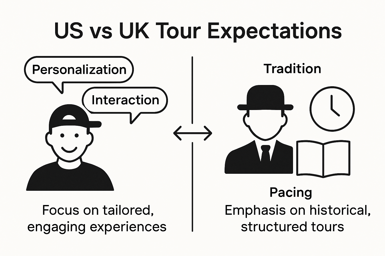 Infographic showing US and UK tourist expectations
