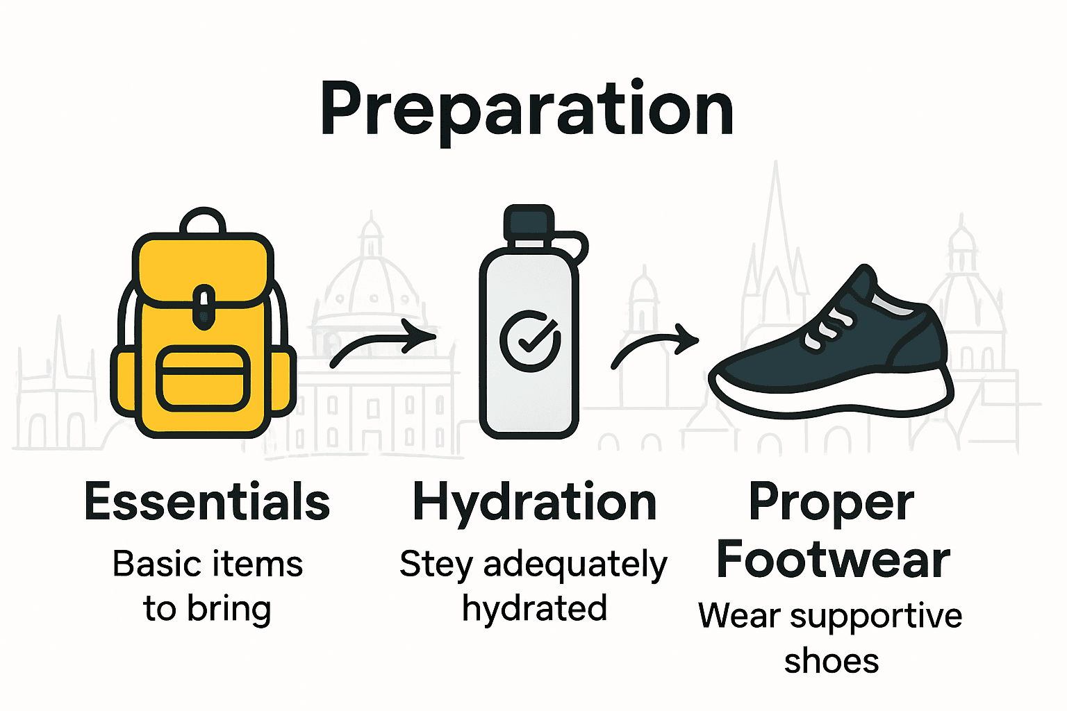 Infographic showing Oxford walking tour essentials