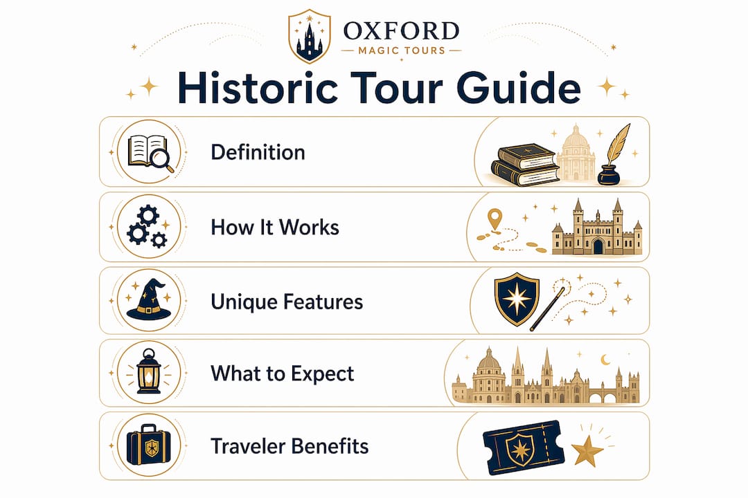 Infographic detailing key aspects of historic tours