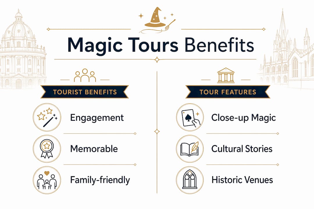Infographic comparing magic tours benefits and features