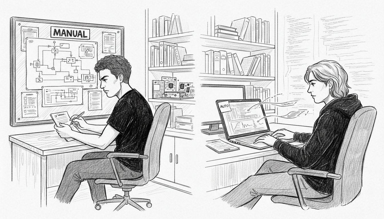 Manual vs automatic vulnerability assessment workspace