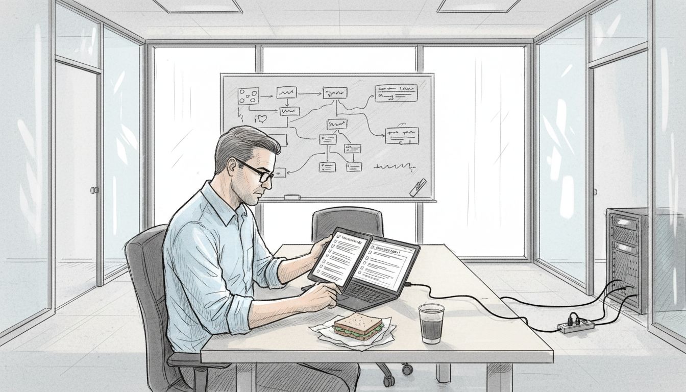 IT manager reviews cyber essentials checklist