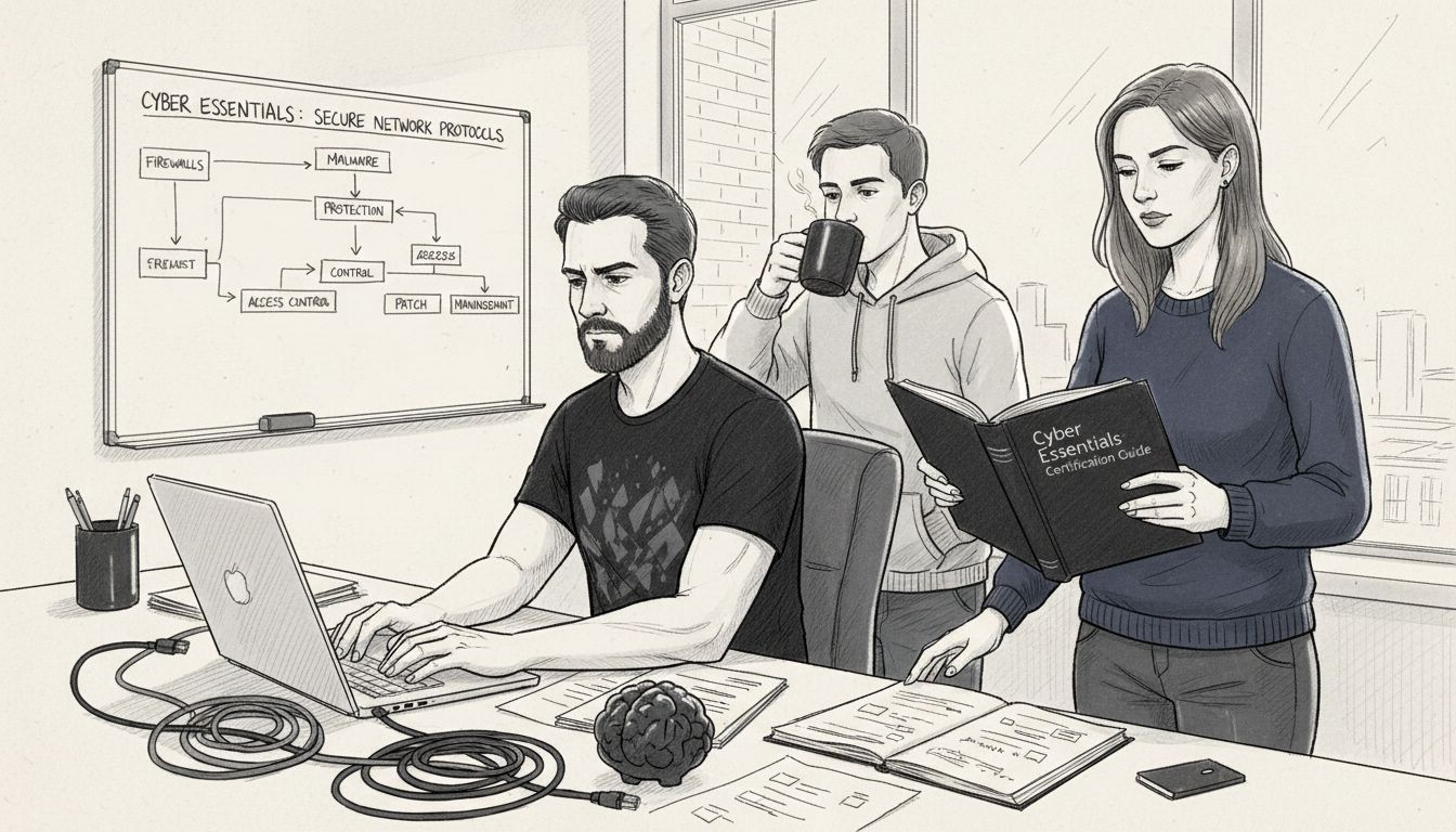 Cybersecurity team reviews certification checklist