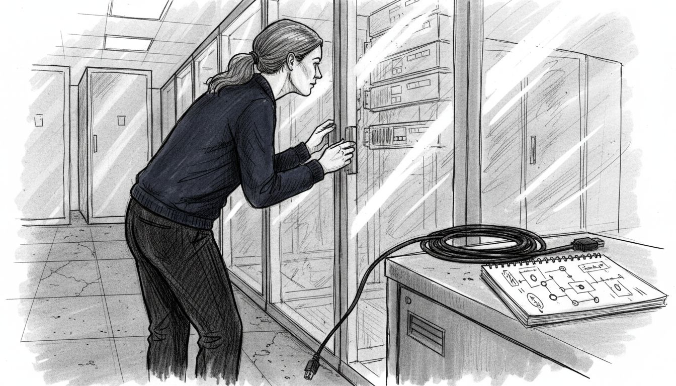 IT manager inspects SME server security