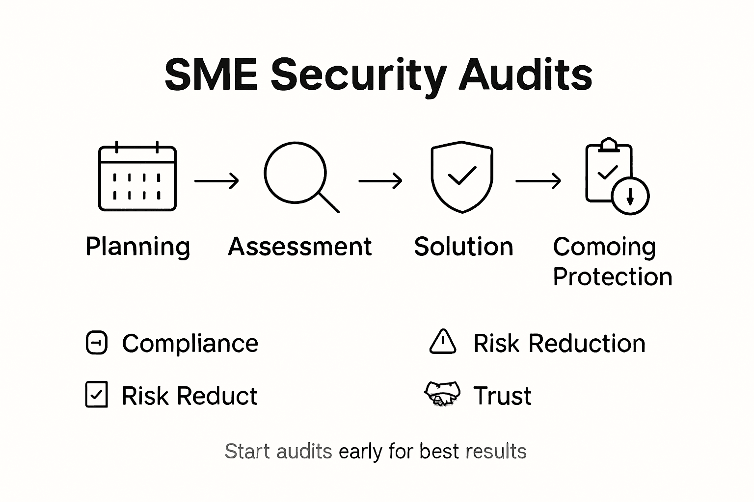 Infographic SME security audit steps and benefits