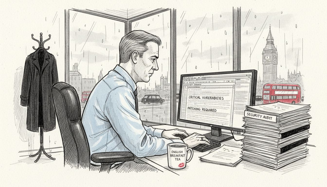 IT manager reviews vulnerability scan report