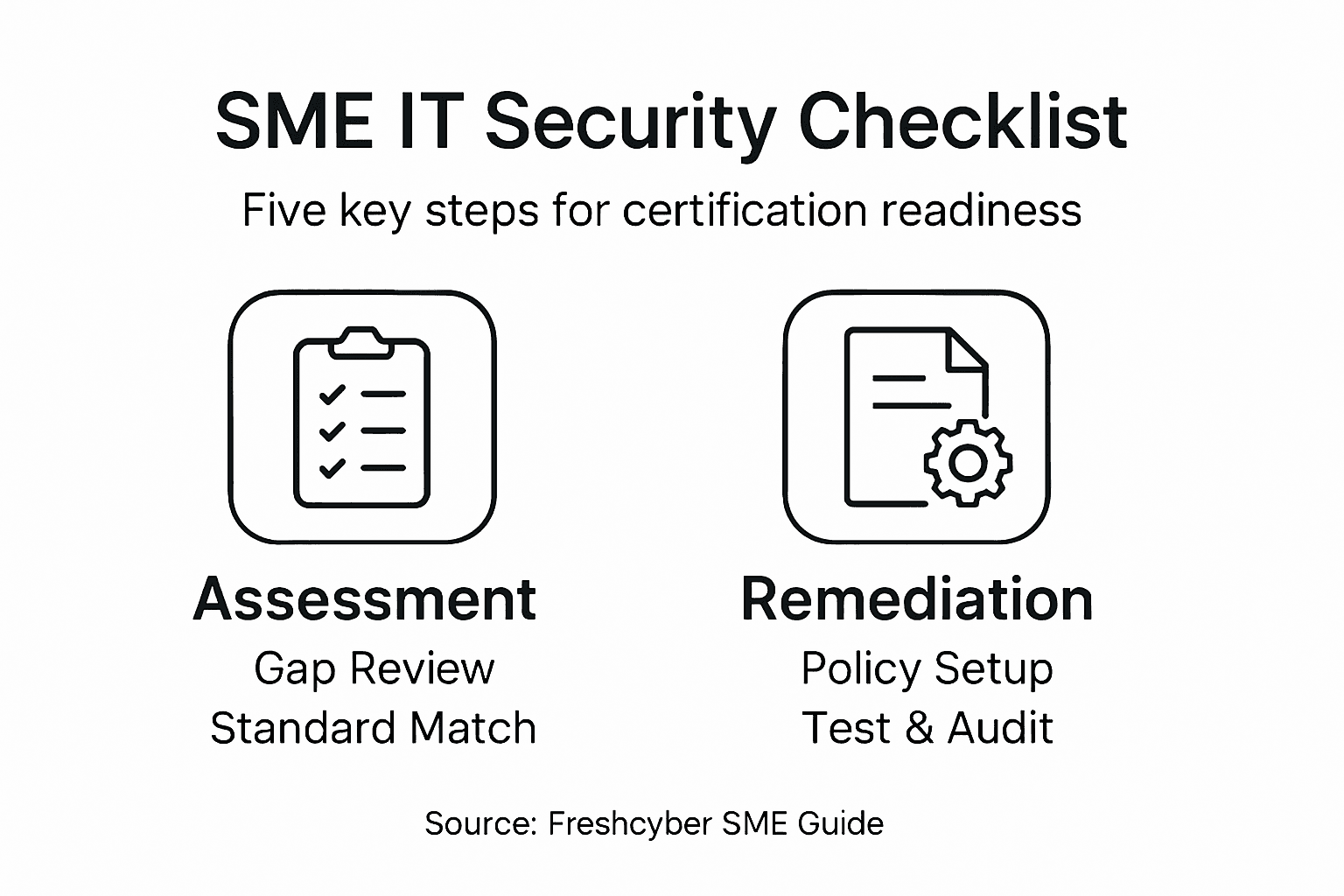 Infographic summarizing SME IT security checklist