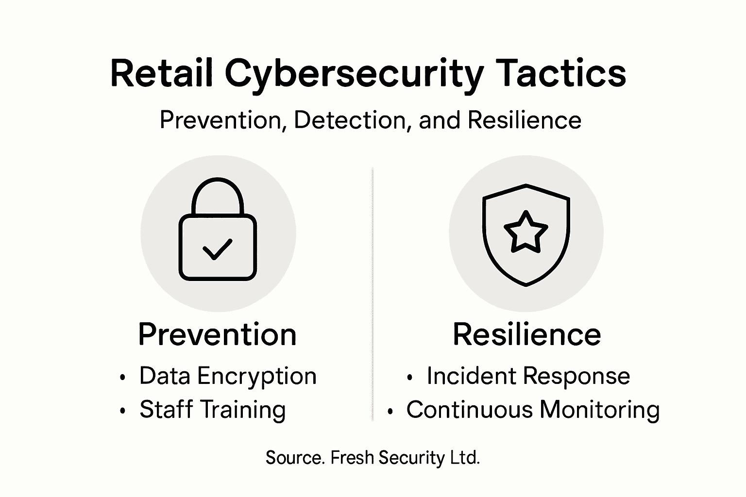 Infographic of retail cyber resilience tactics