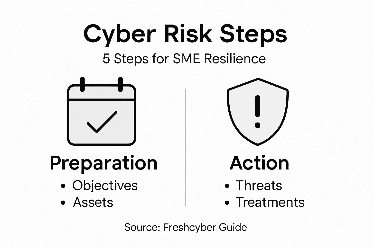 Infographic of five SME cyber risk steps