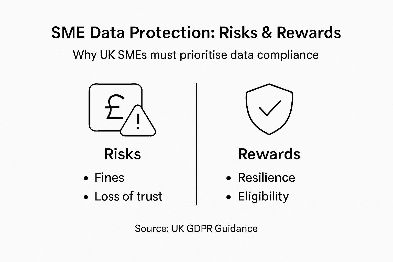 Infographic on SME data risks and rewards