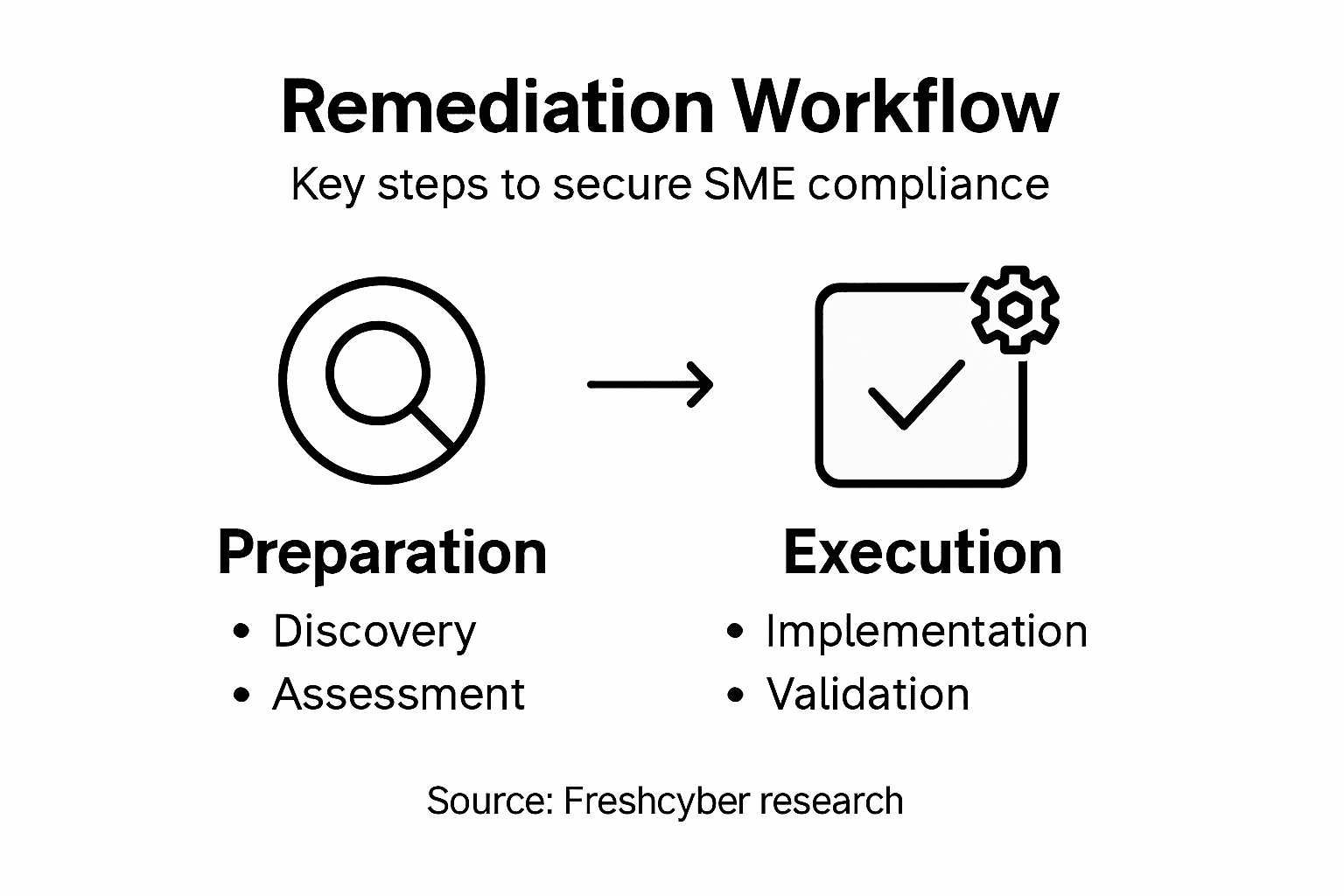 Infographic showing remediation workflow for SMEs