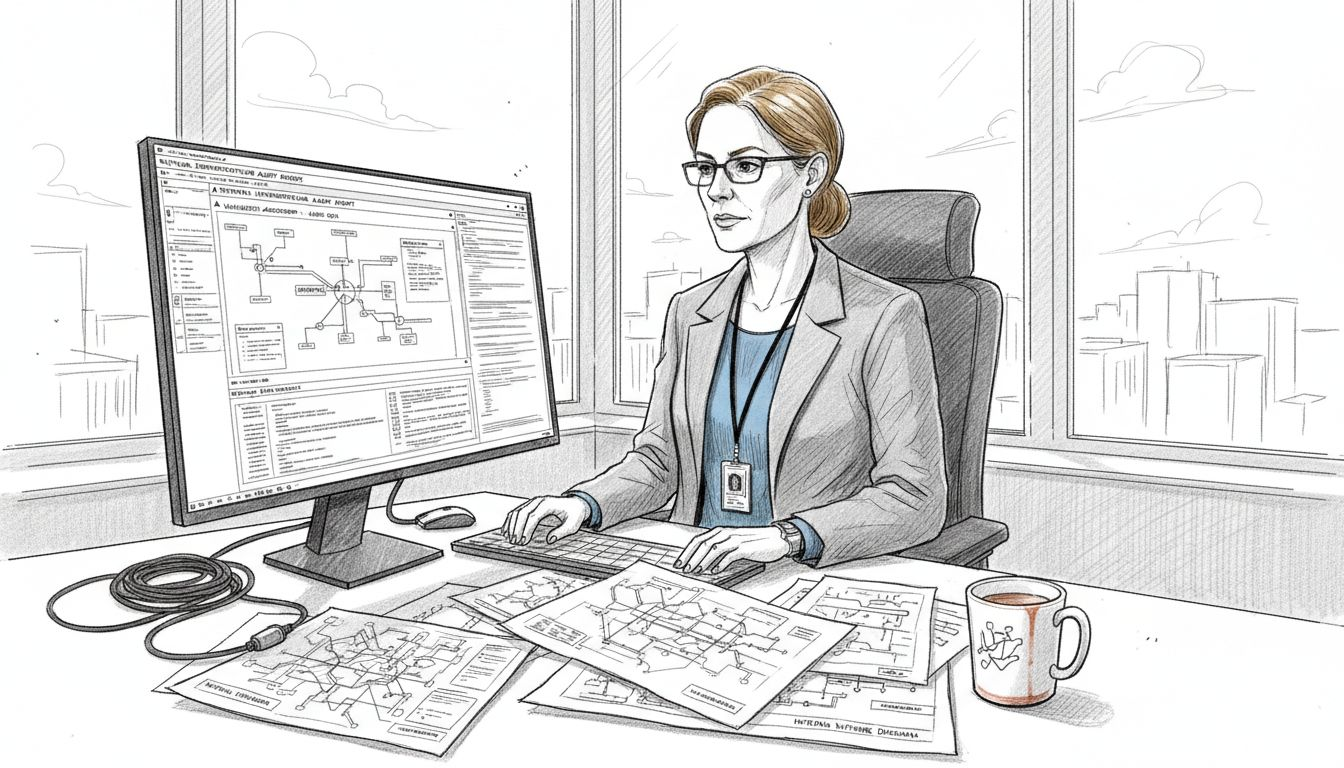 IT manager reviewing vulnerability scan report