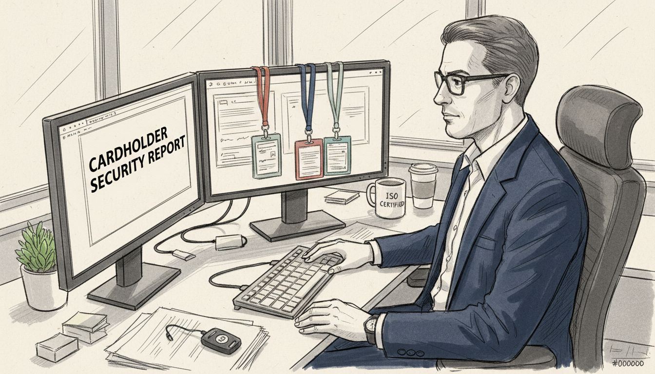 IT manager reviews payment security protocols