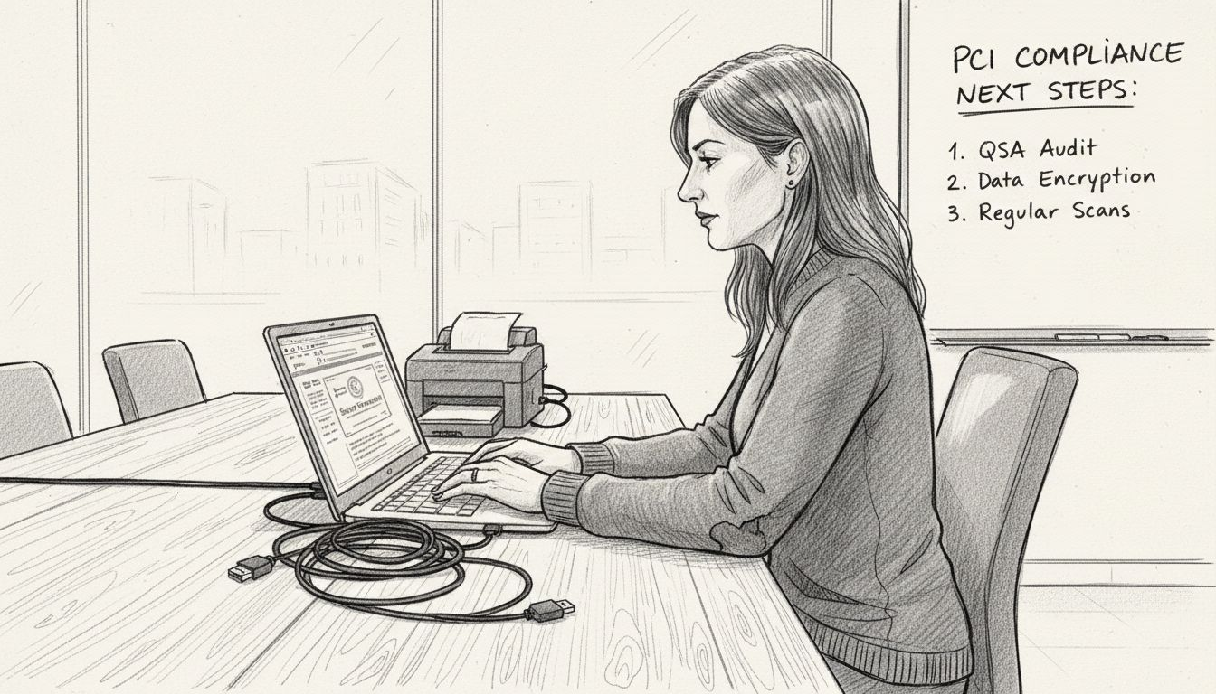 Business owner sends encrypted payment data