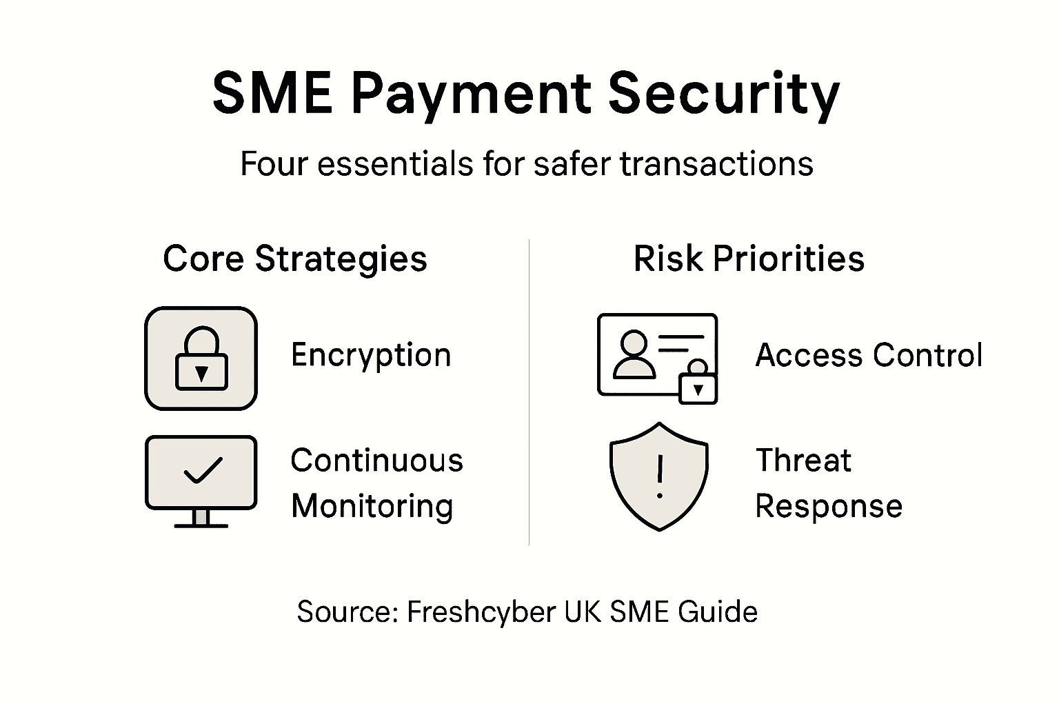 Infographic of essential SME payment security