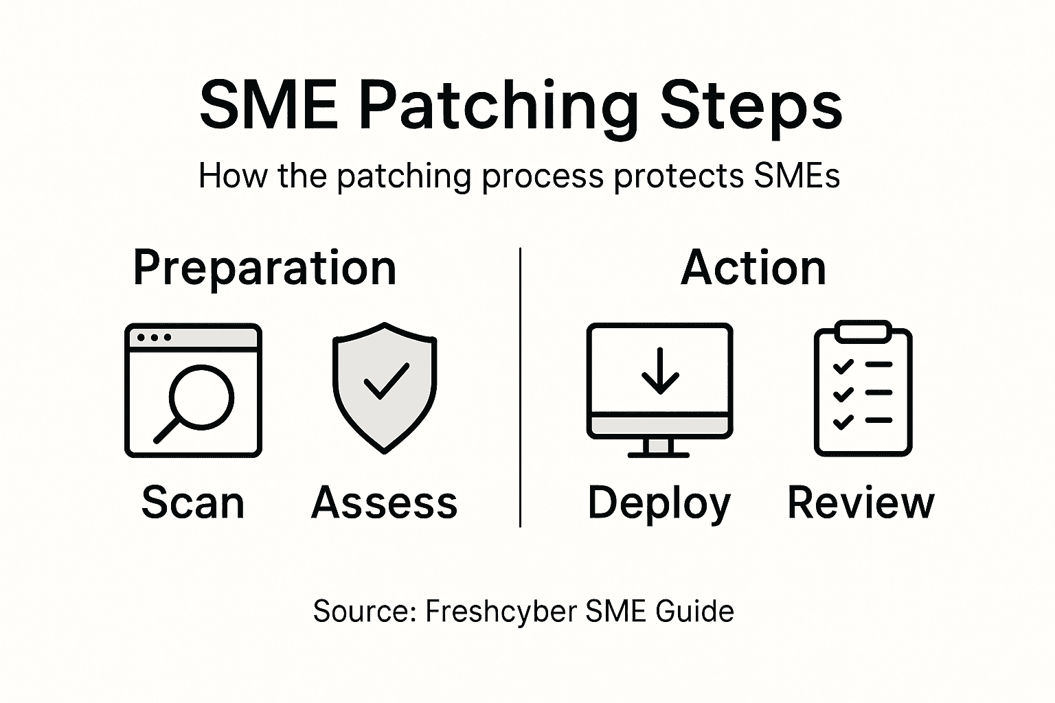 Infographic of SME security patching steps