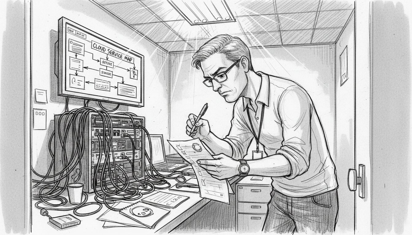 IT staff matches cloud inventory with checklist