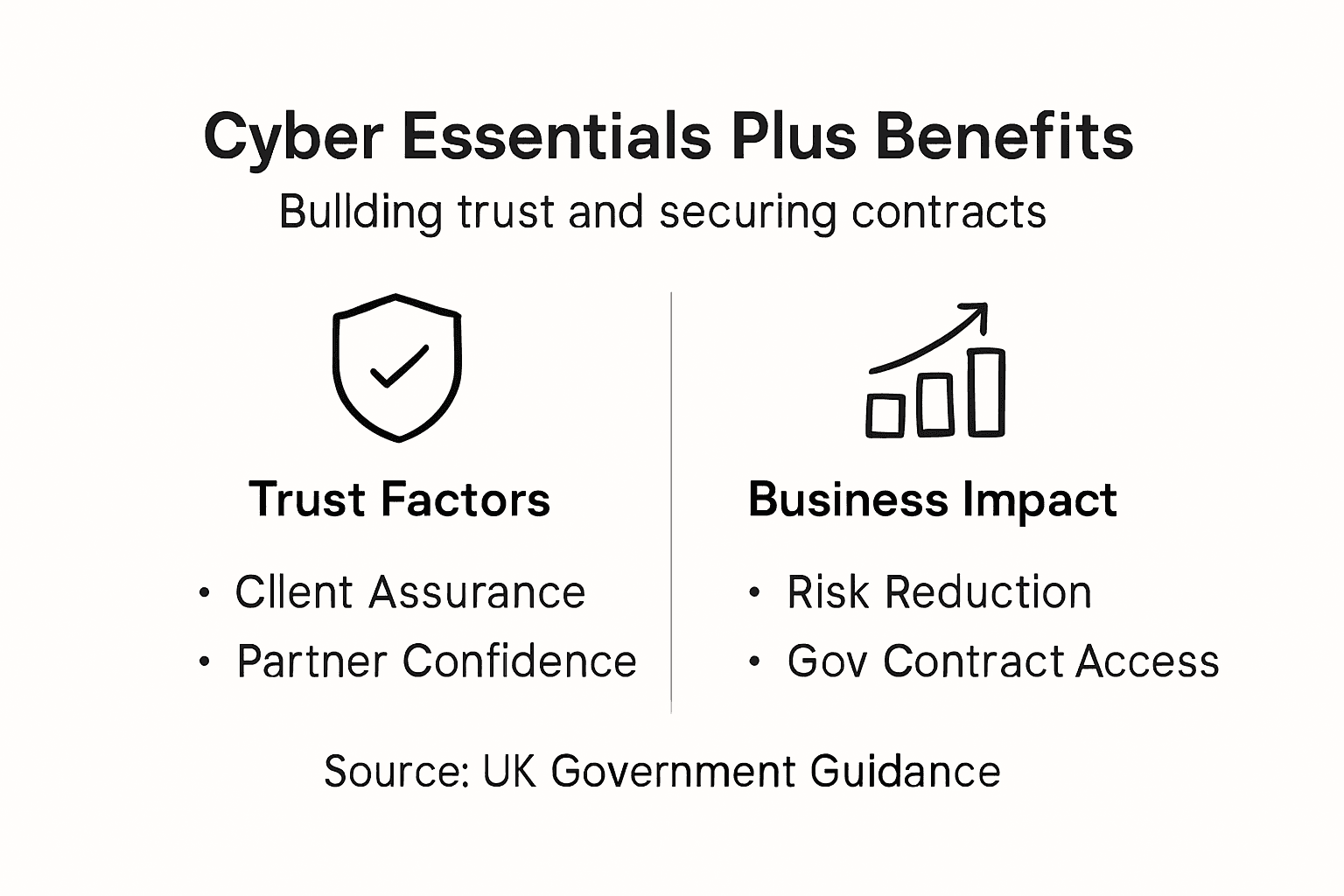 Infographic summarizing Cyber Essentials Plus benefits