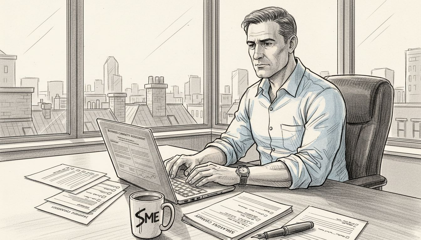 SME owner working on cyber certification