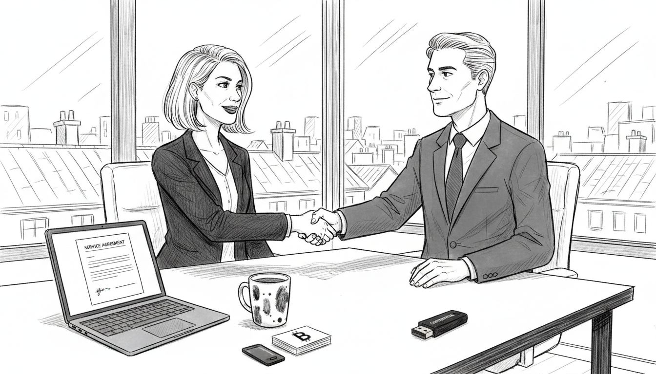 SME director discusses contract with procurement manager