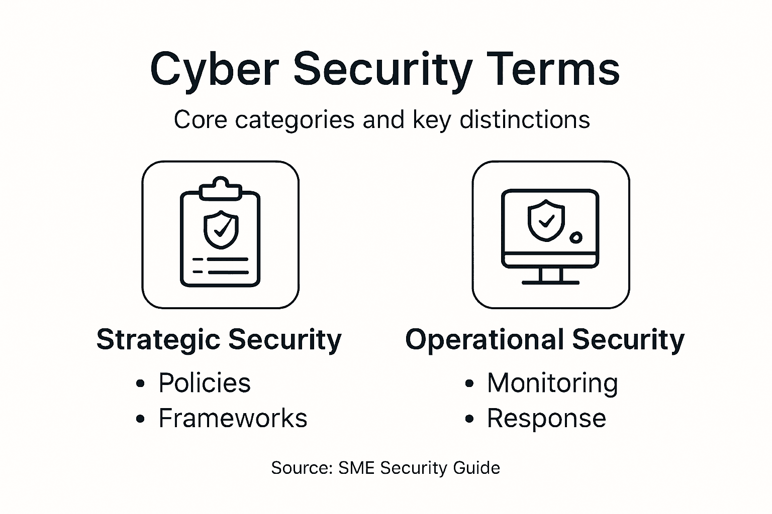 Infographic showing strategic vs operational security