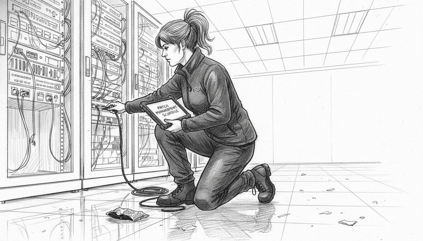 Administrator installs firewall and patch updates