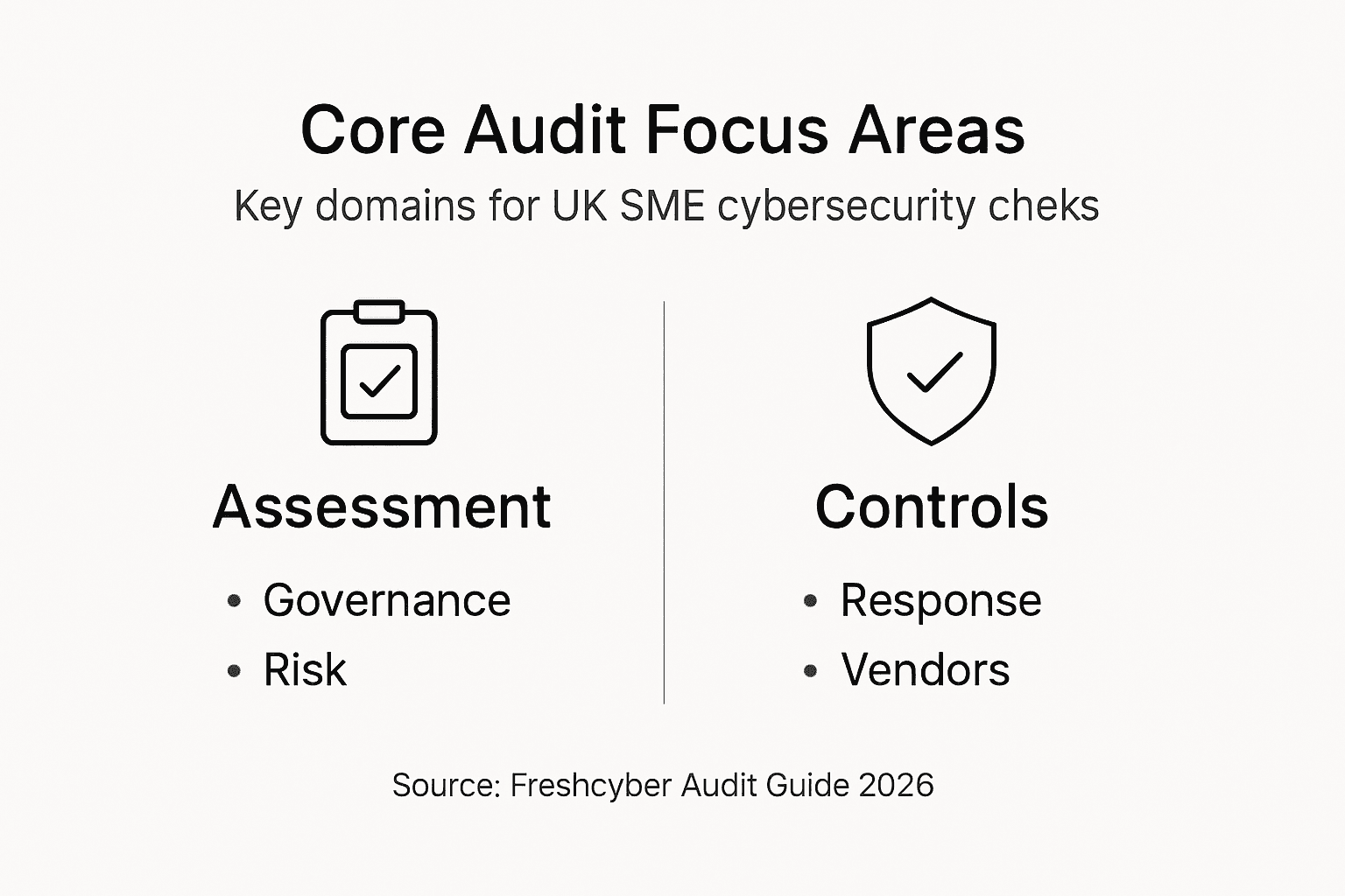 Infographic of SME cybersecurity audit domains
