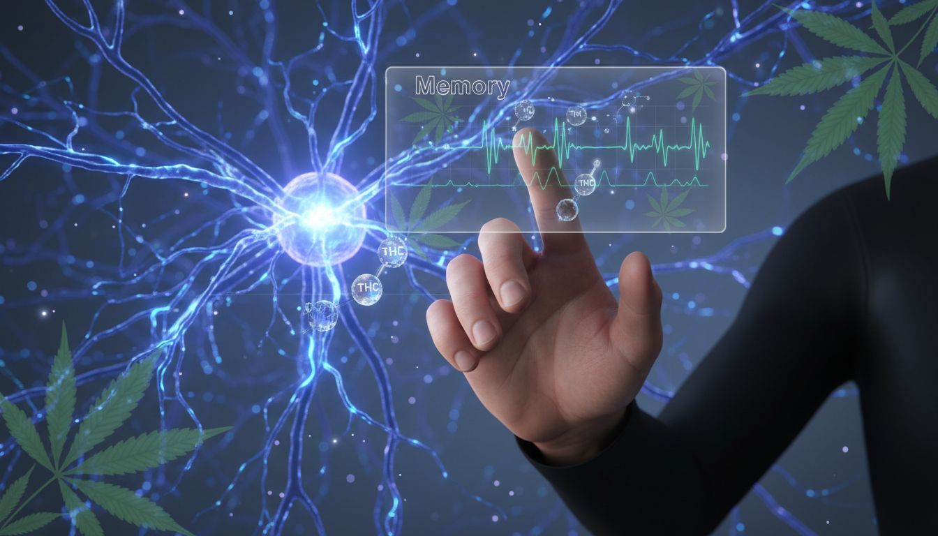 Neural network showing THC brain interaction