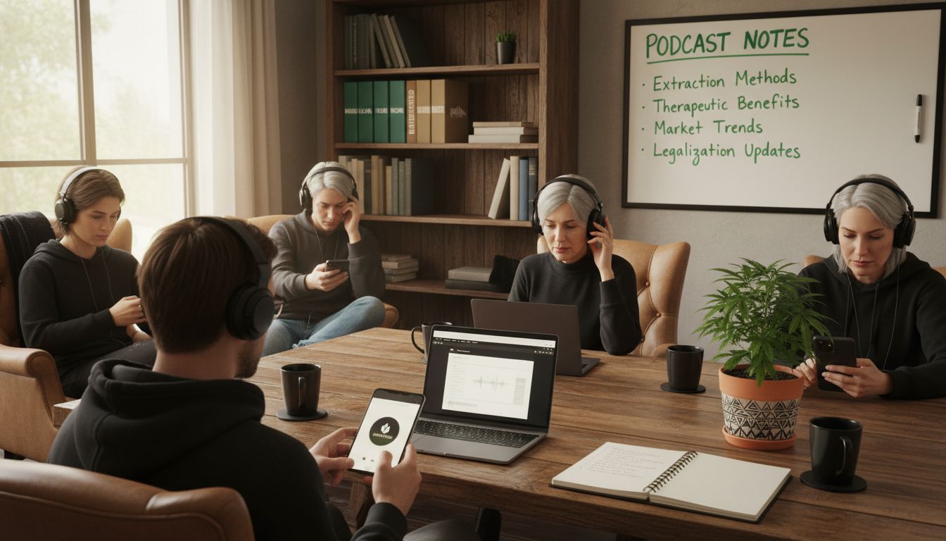 Listeners learning through cannabis podcast content