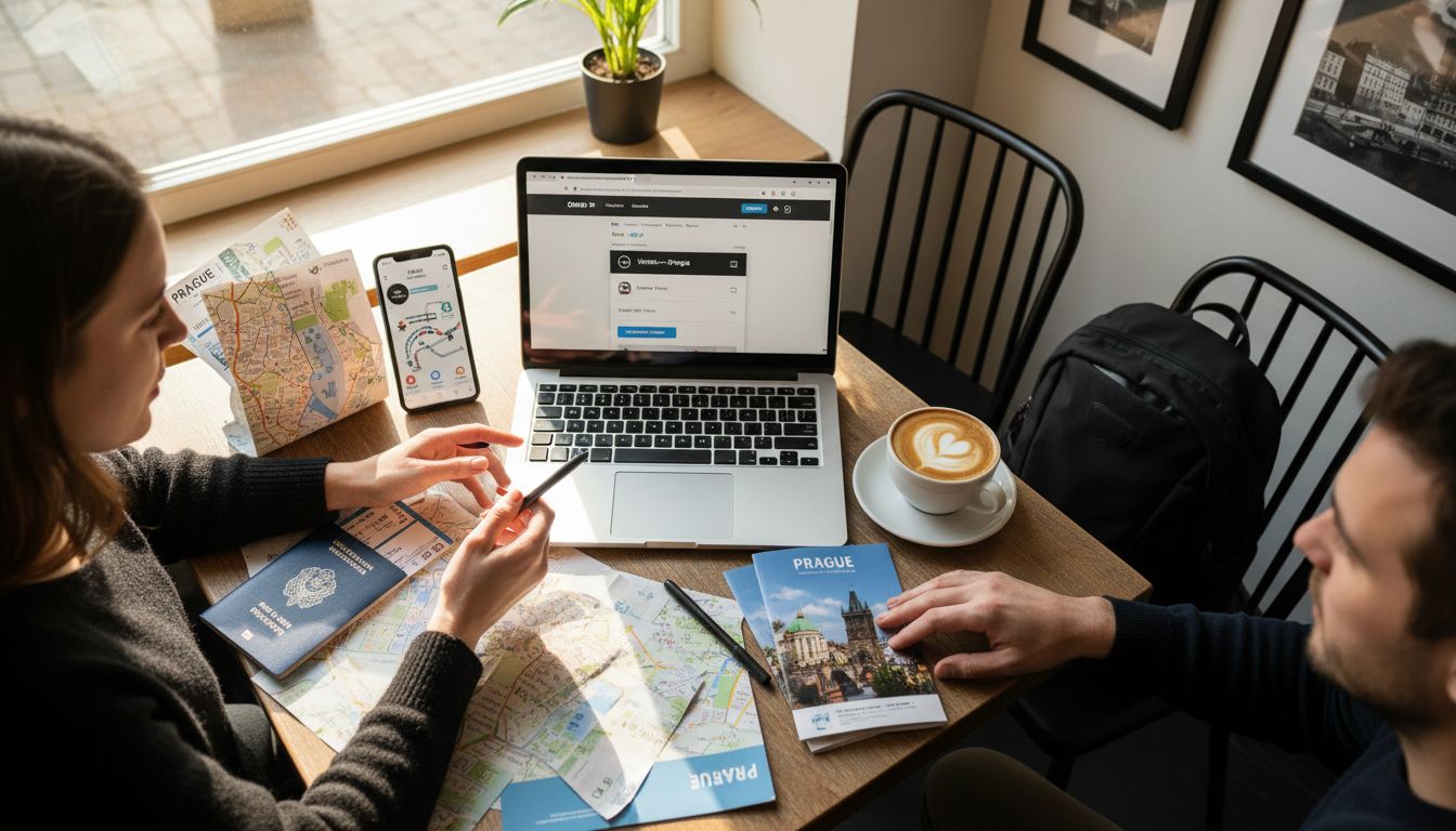 travel planning desk
