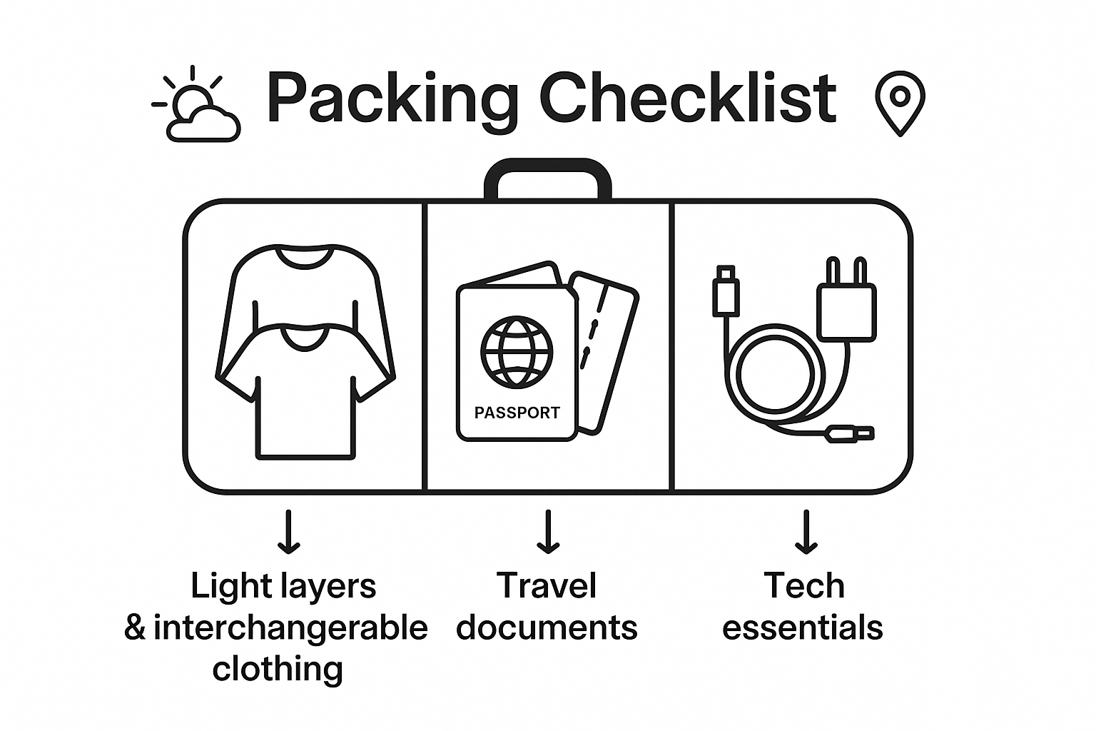 Infographic on efficient Europe packing strategy