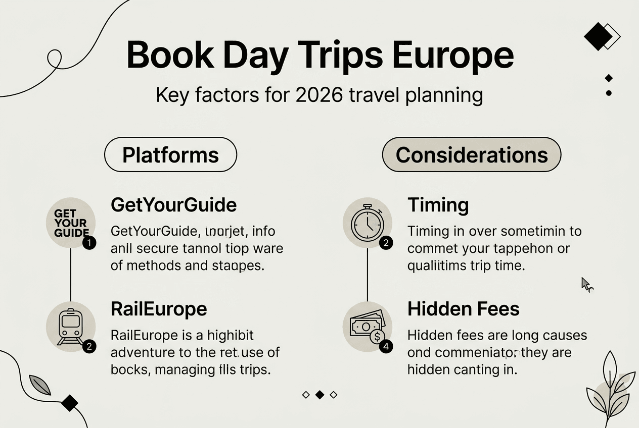 Infographic on booking day trips in Europe
