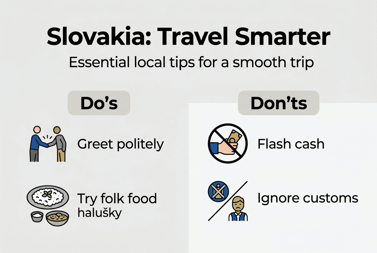 Infographic of Slovakia travel do’s and don’ts