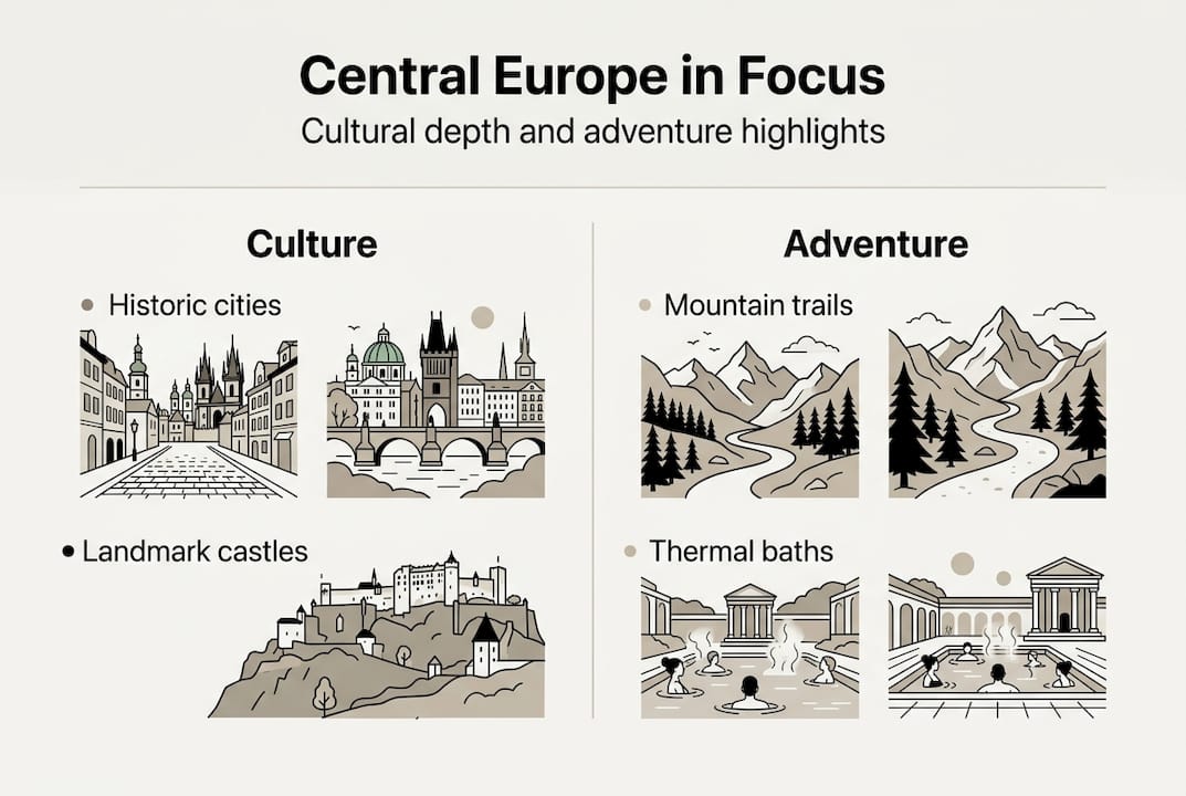 Infographic highlights Central Europe travel features